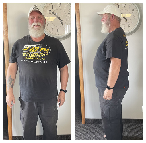 Weight Loss Battle Creek MI Trucker Randy Before And After